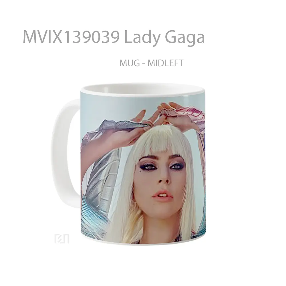 Mug Lady Gaga Gelas Selebriti - All-side / Desain