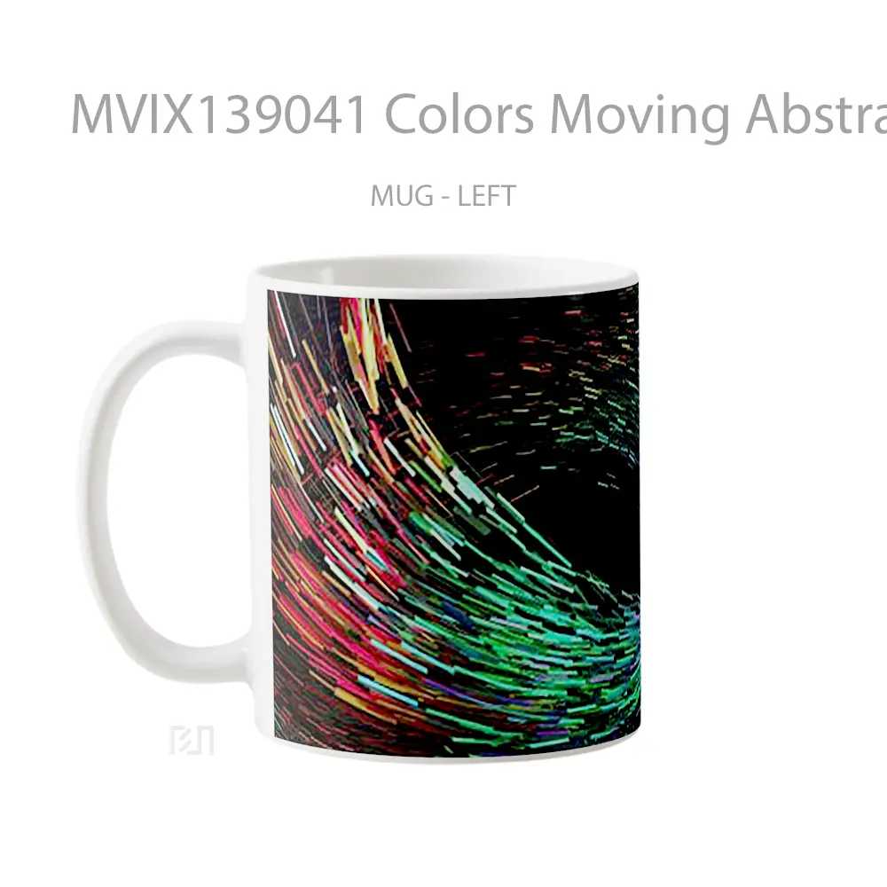 Mug Colors Moving Abstract Gelas Seni Modern - All-side / Desain