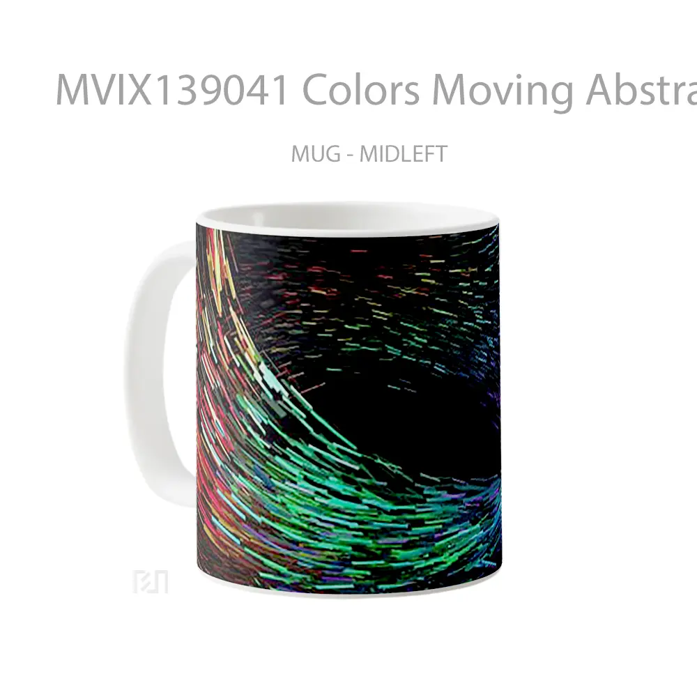 Mug Colors Moving Abstract Gelas Seni Modern - All-side / Desain