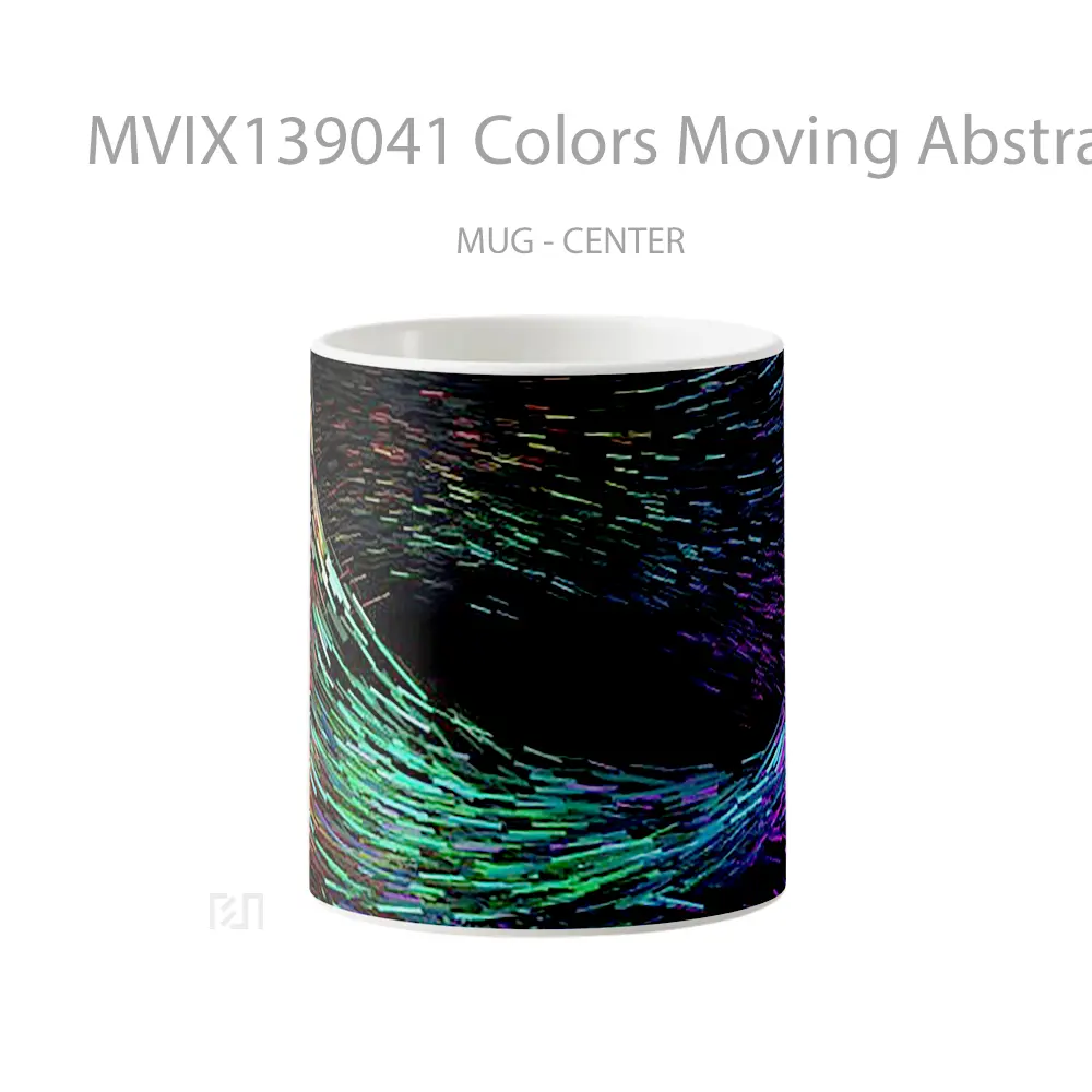 Mug Colors Moving Abstract Gelas Seni Modern