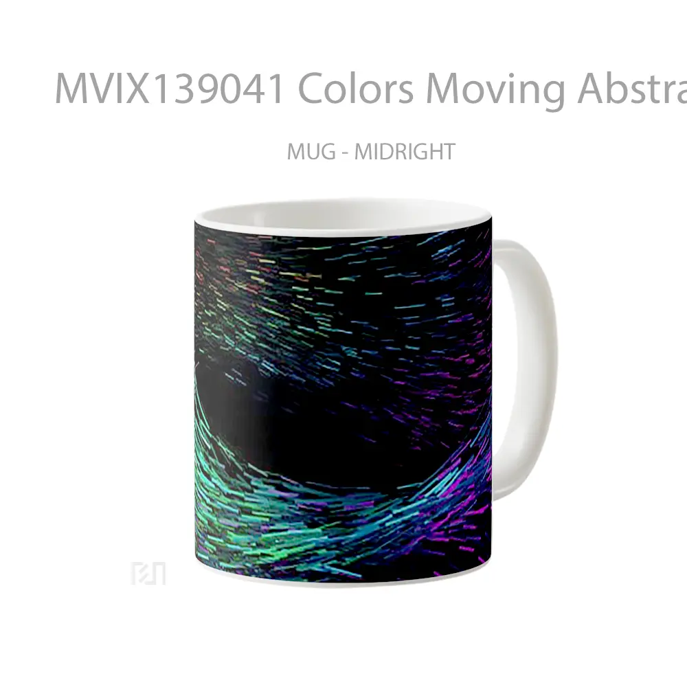 Mug Colors Moving Abstract Gelas Seni Modern - All-side / Desain