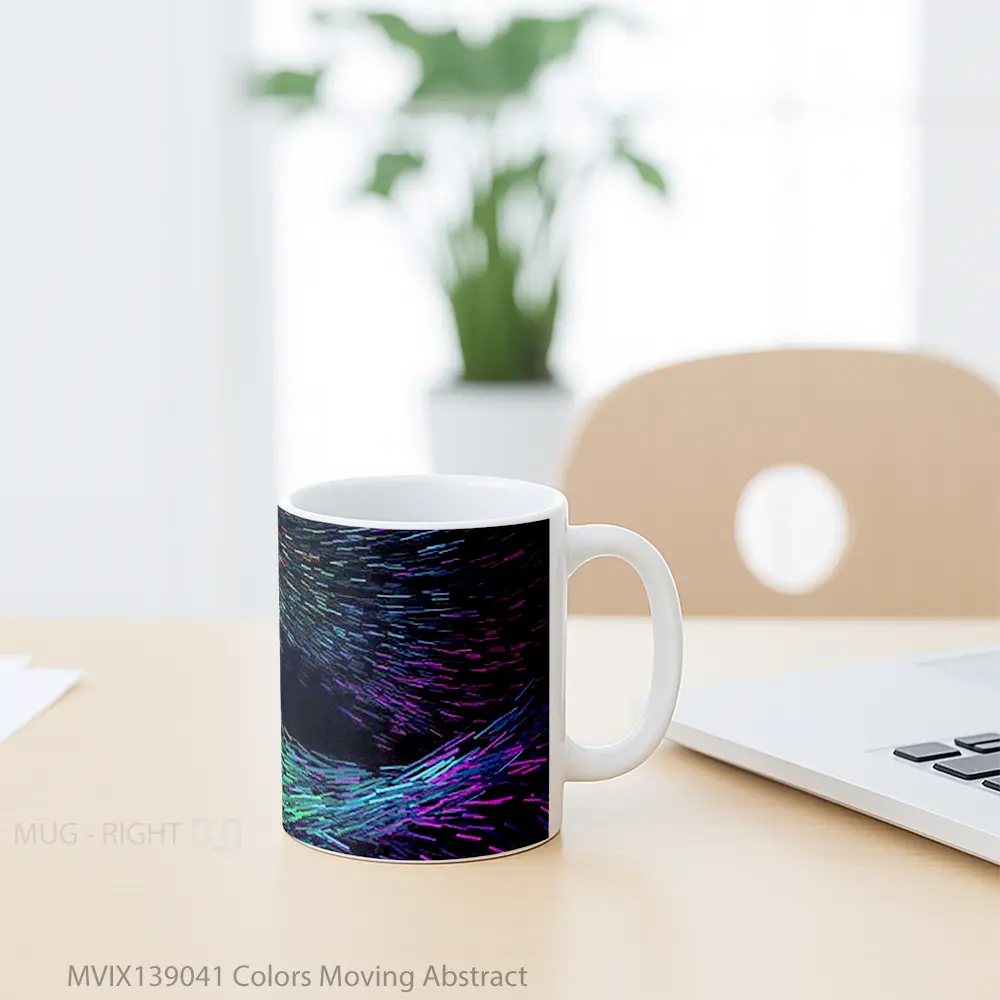 Mug Colors Moving Abstract Gelas Seni Modern - All-side / Desain