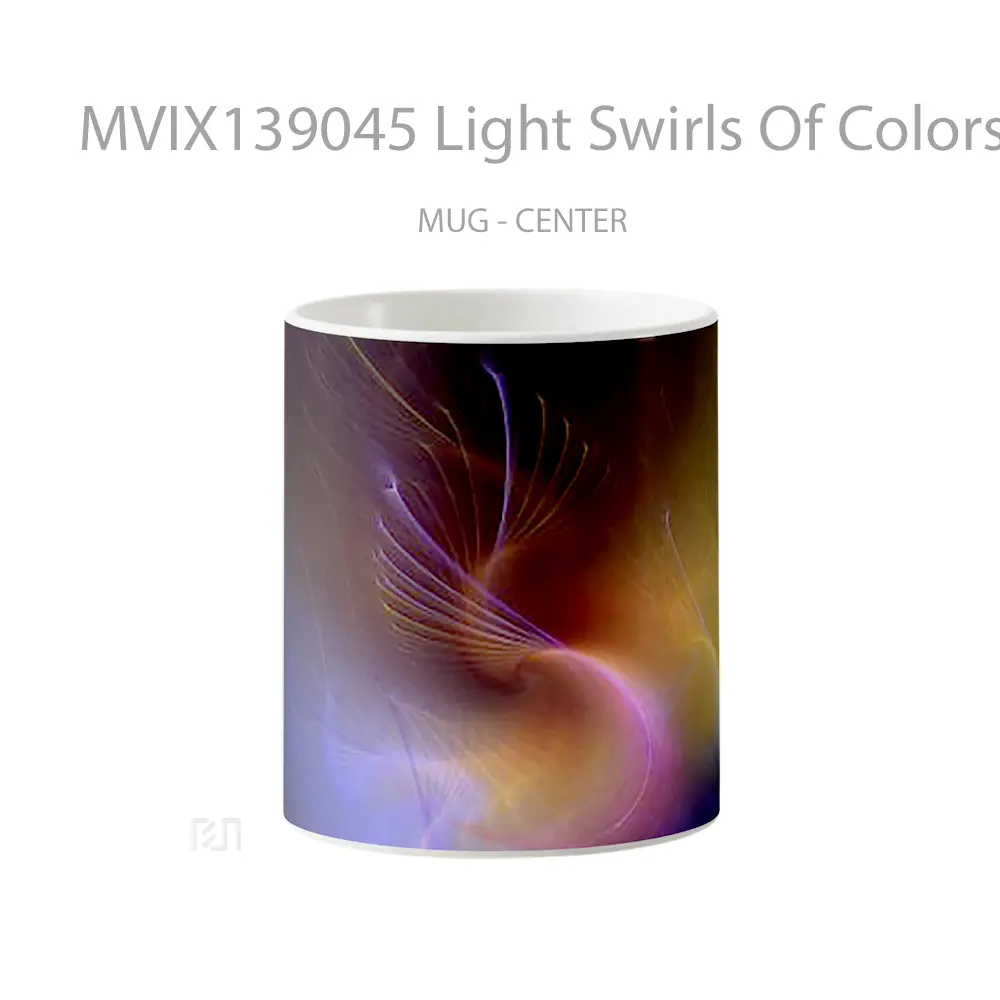 Mug Light Swirls Of Colors Gelas Keramik Unik