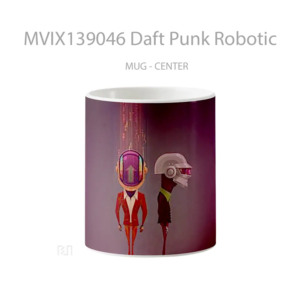 Mug Daft Punk Robotic Gelas Keramik Unik