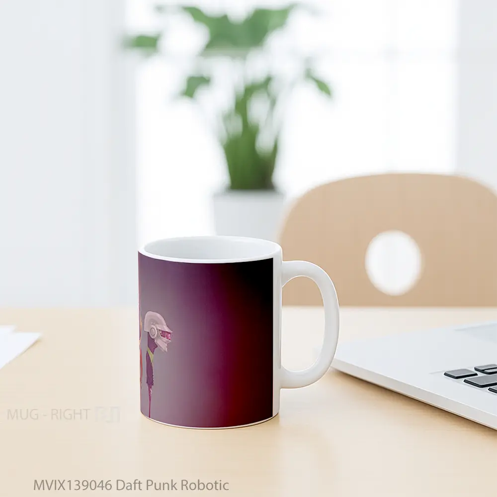Mug Daft Punk Robotic Gelas Keramik Unik - All-side / Desain