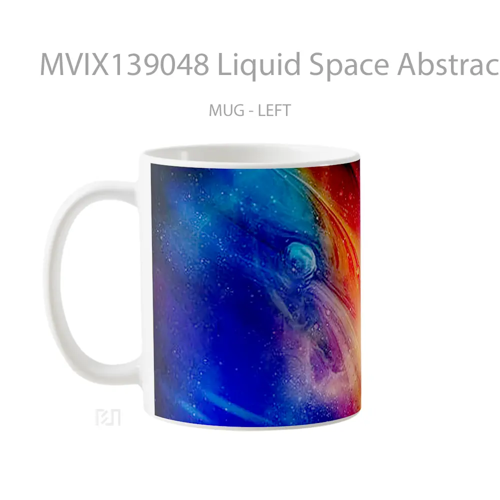 Mug Liquid Space Abstract Gelas Seni Modern - All-side / Desain