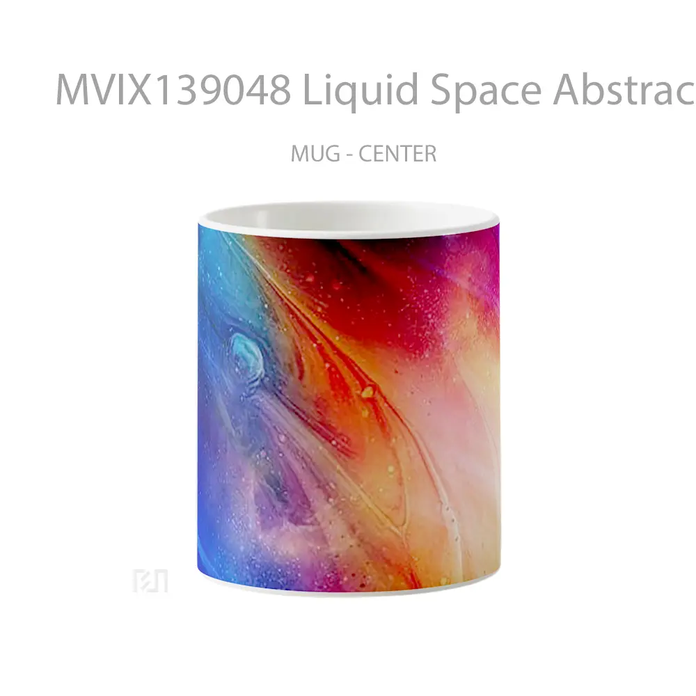 Mug Liquid Space Abstract Gelas Seni Modern