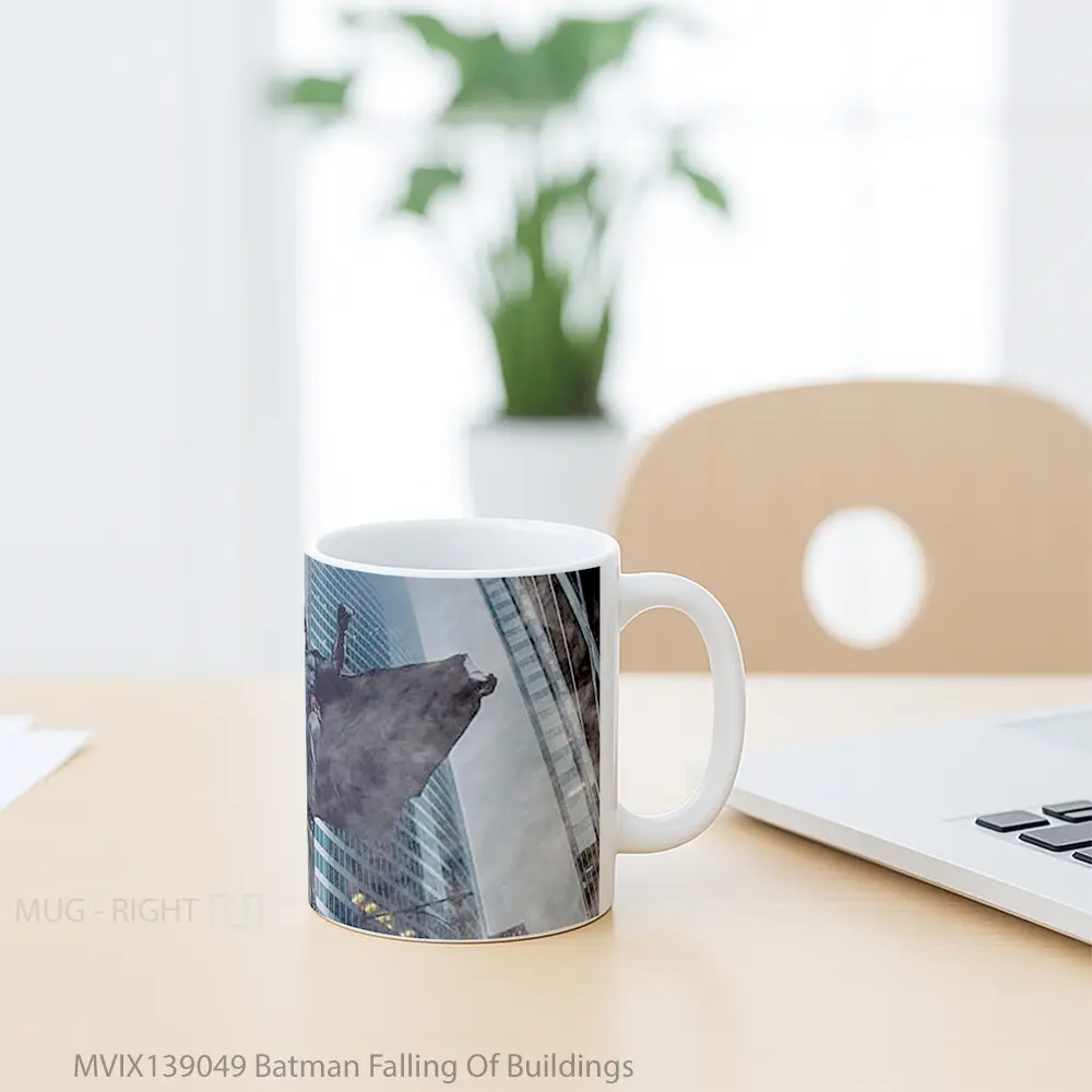 Mug Batman Falling Of Buildings Gelas Superhero - All-side / Desain