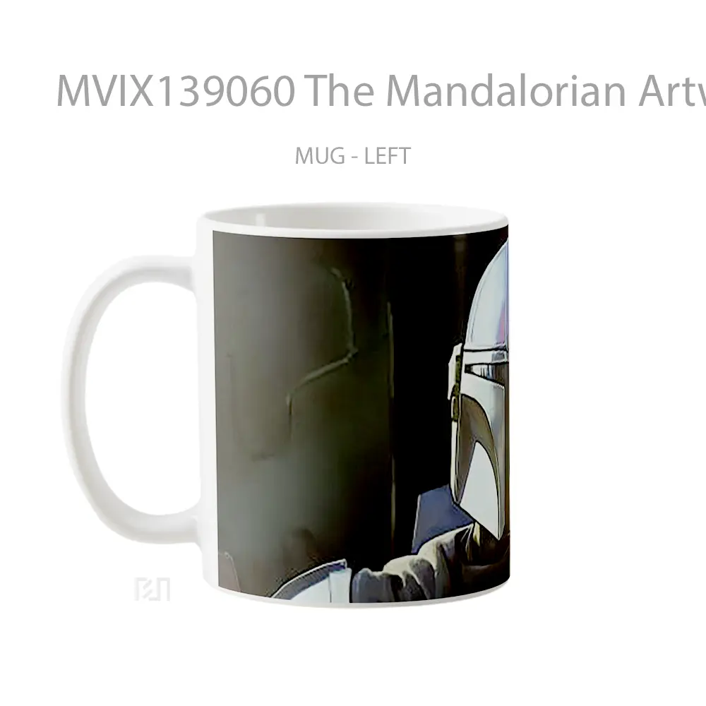 Mug The Mandalorian Artwork Gelas Star Wars - All-side / Desain