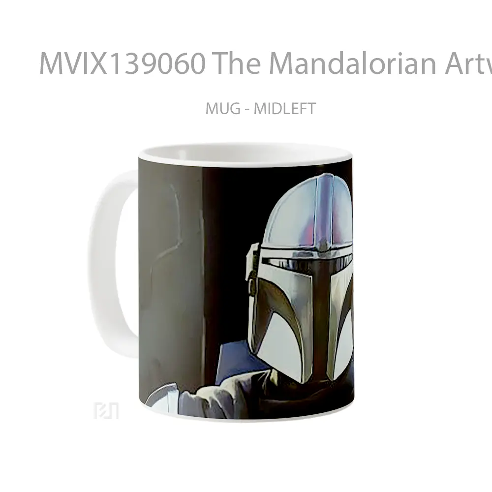 Mug The Mandalorian Artwork Gelas Star Wars - All-side / Desain