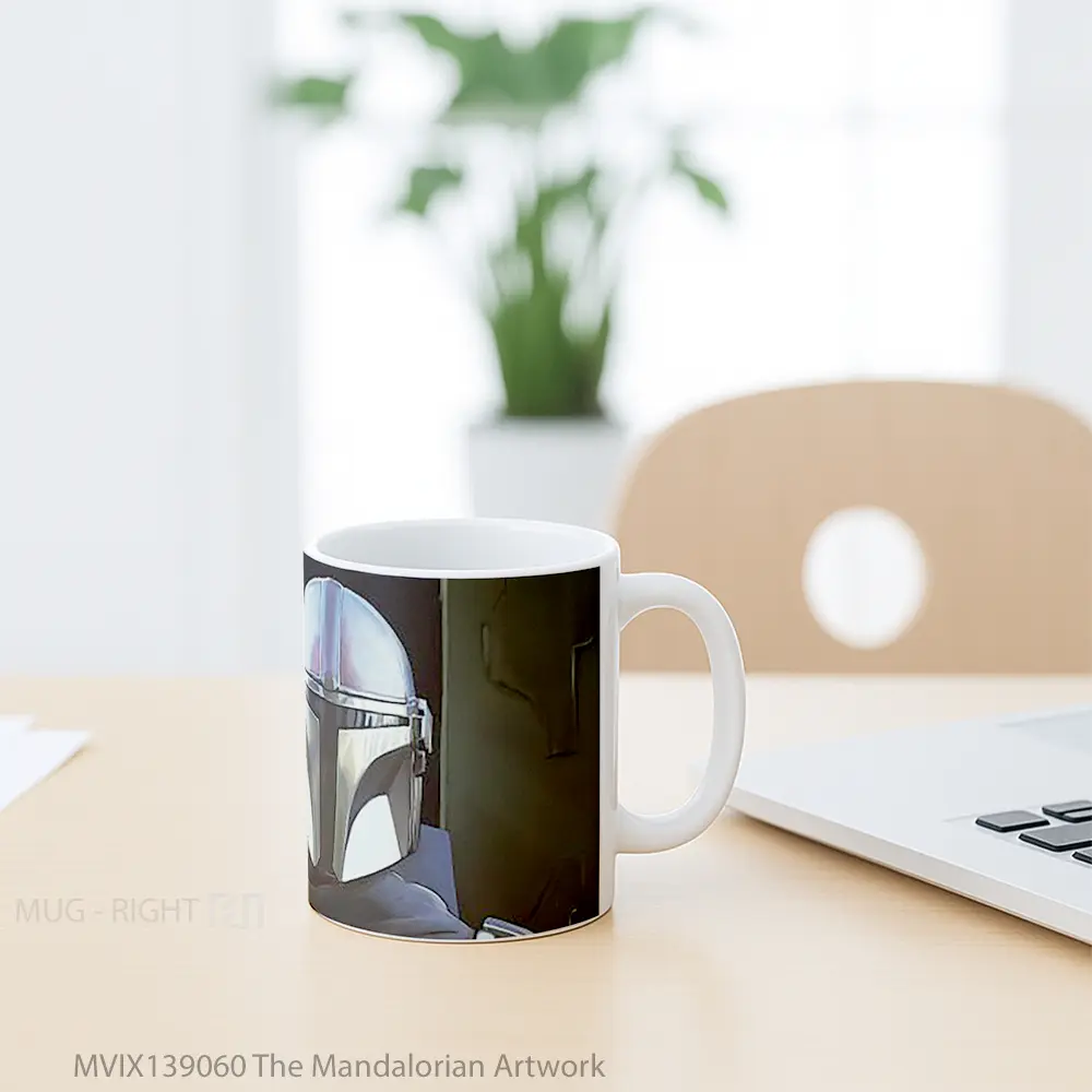 Mug The Mandalorian Artwork Gelas Star Wars - All-side / Desain