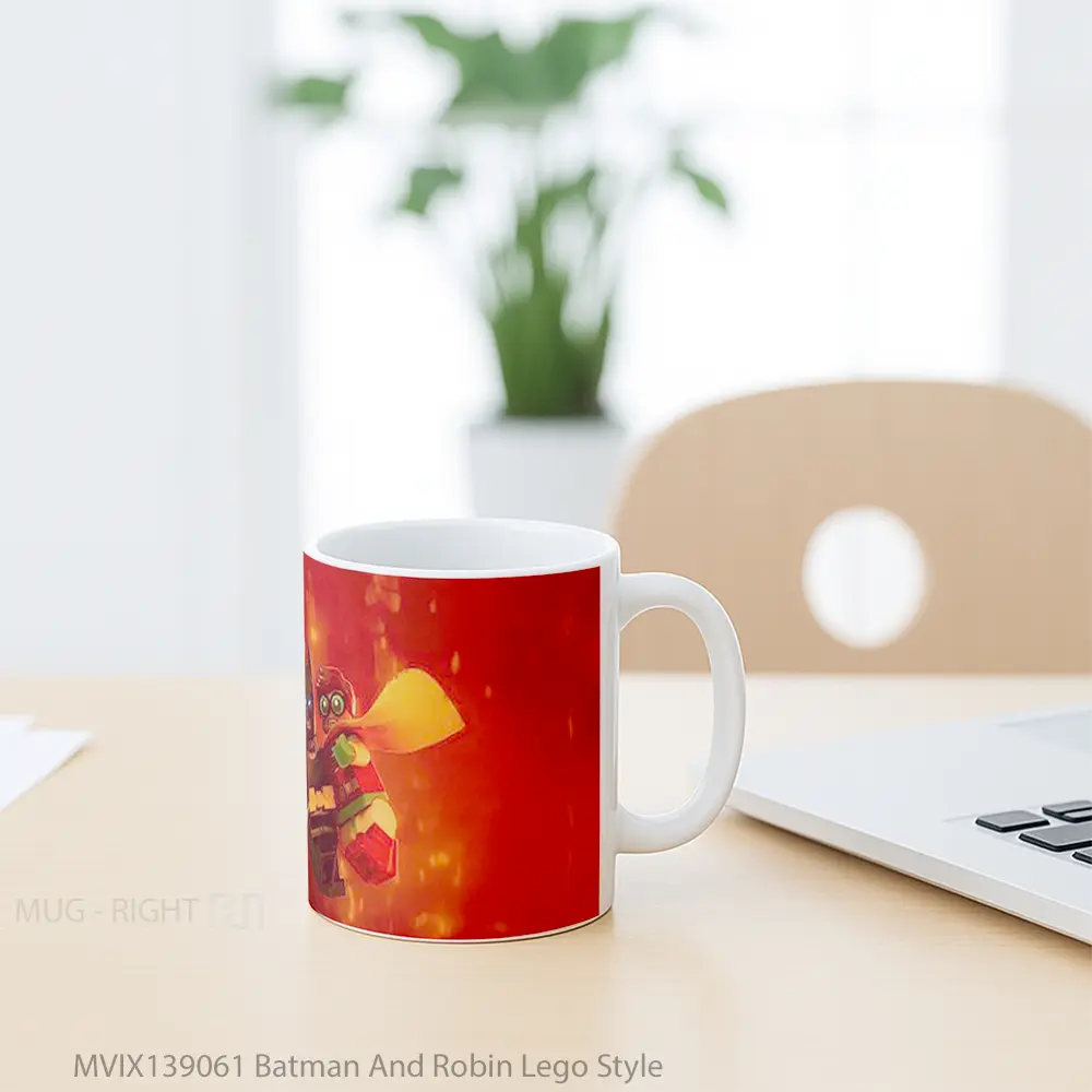 Mug Batman And Robin Lego Style Gelas Superhero - All-side / Desain