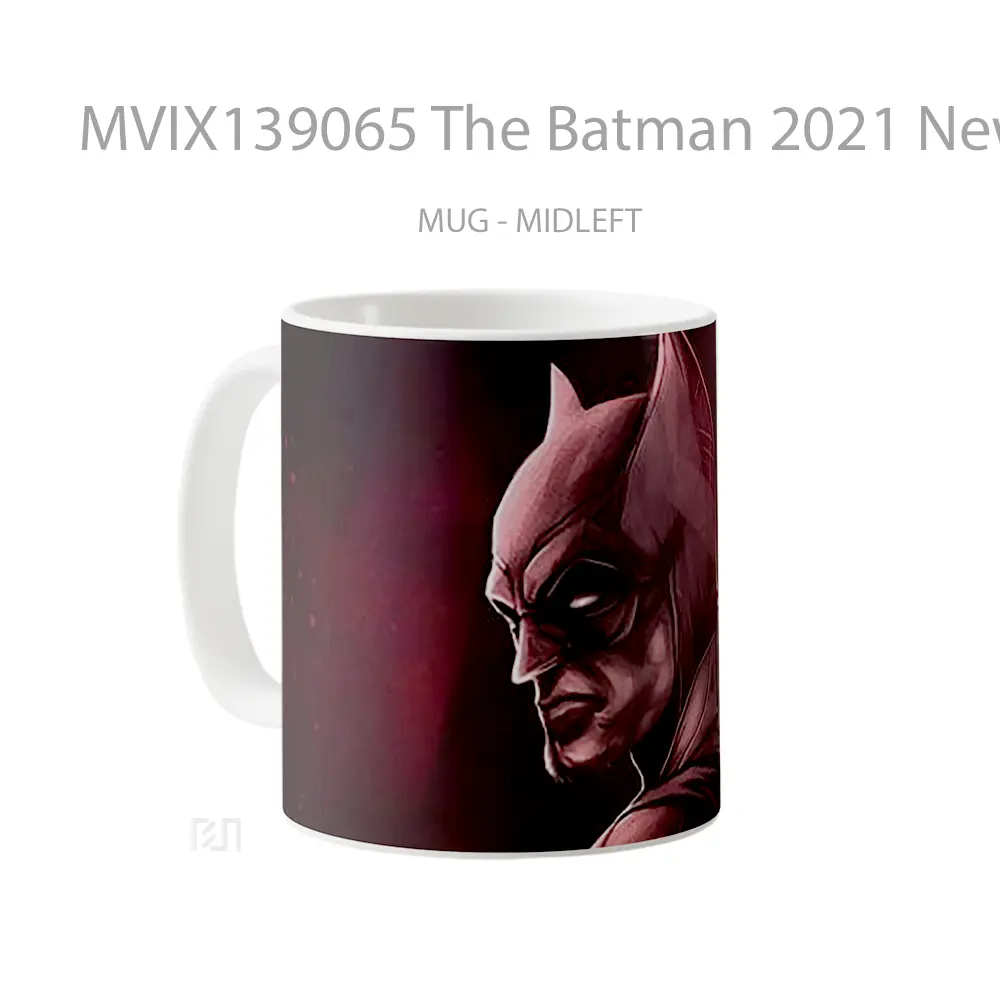 Mug The Batman 2021 New Fanart Gelas Superhero - All-side / Desain