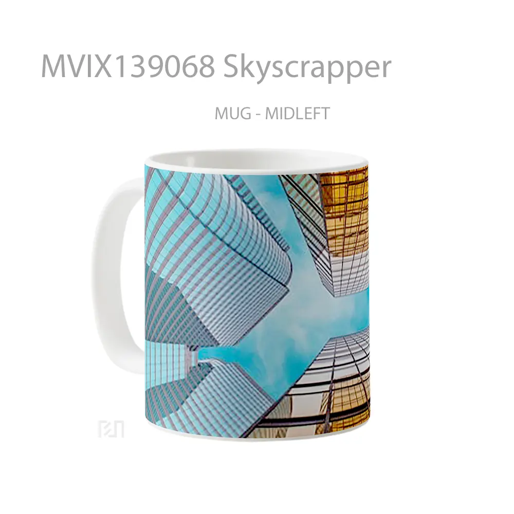 Mug Skyscrapper Gelas Keramik Unik - All-side / Desain