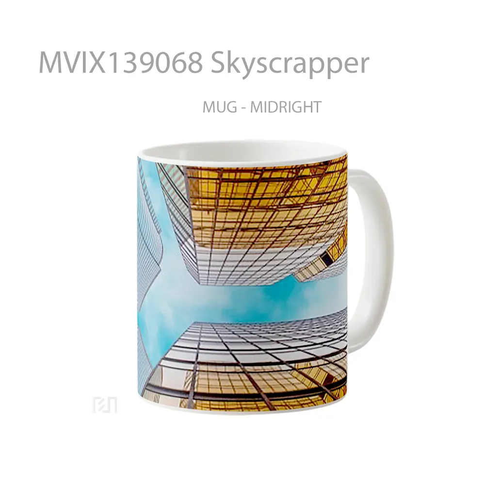 Mug Skyscrapper Gelas Keramik Unik - All-side / Desain