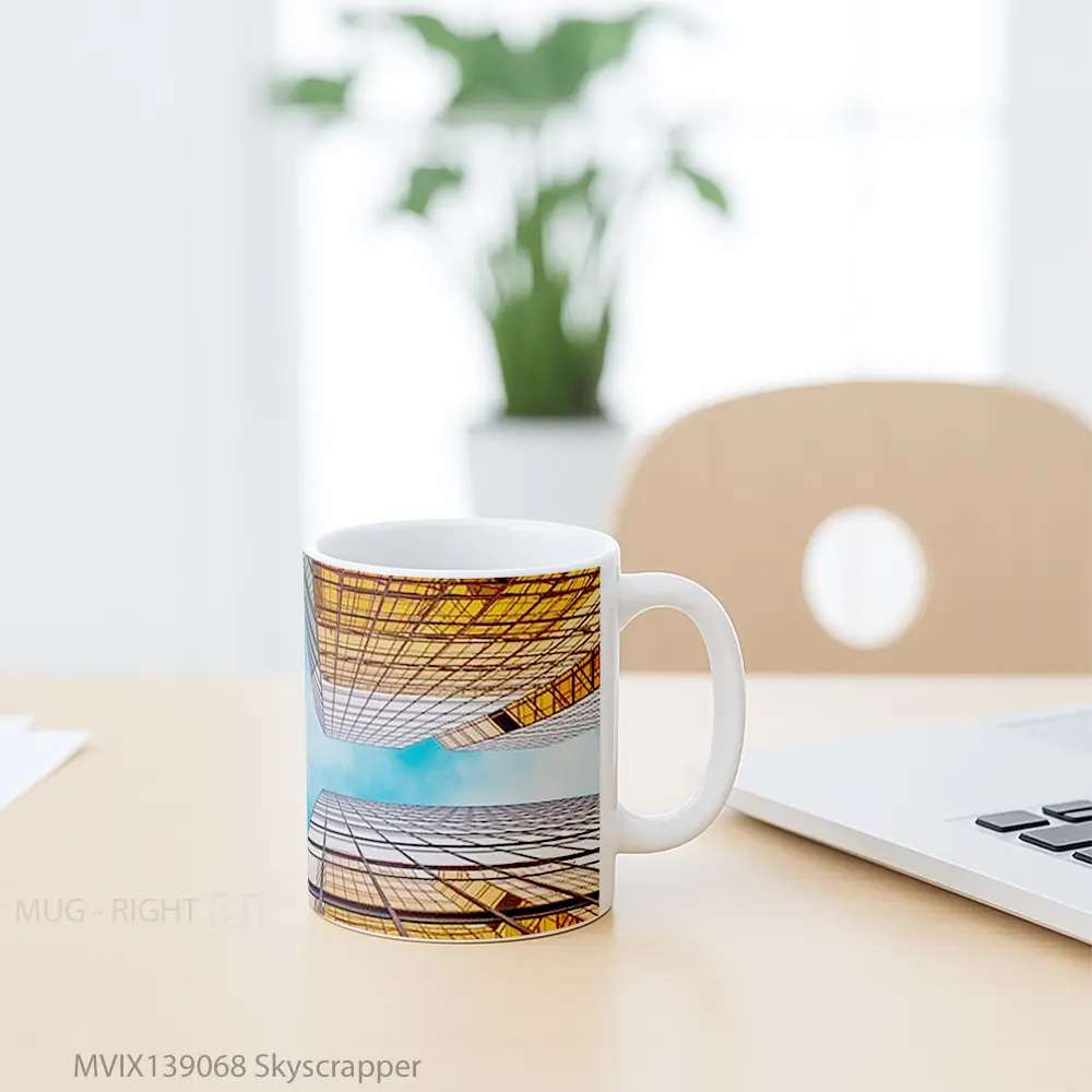 Mug Skyscrapper Gelas Keramik Unik - All-side / Desain