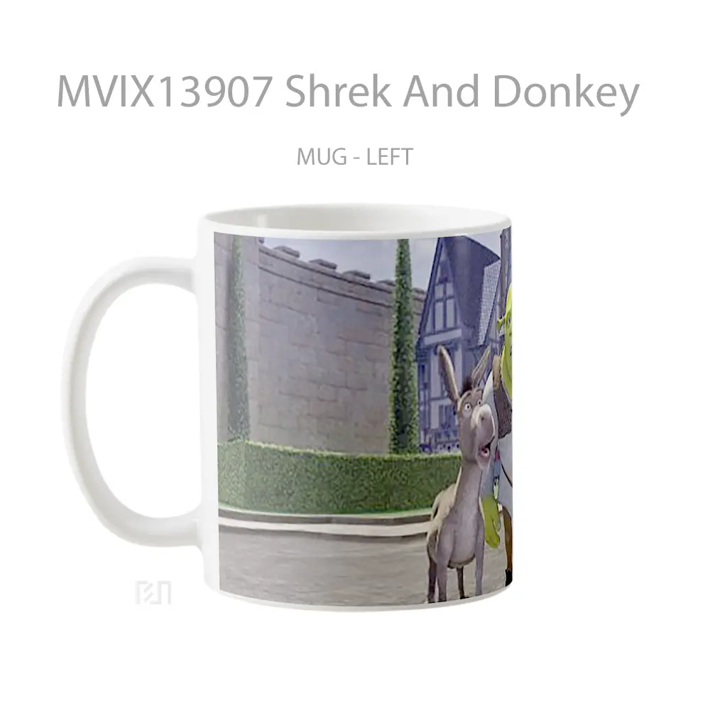 Mug Shrek And Donkey Gelas Keramik Unik - All-side / Desain