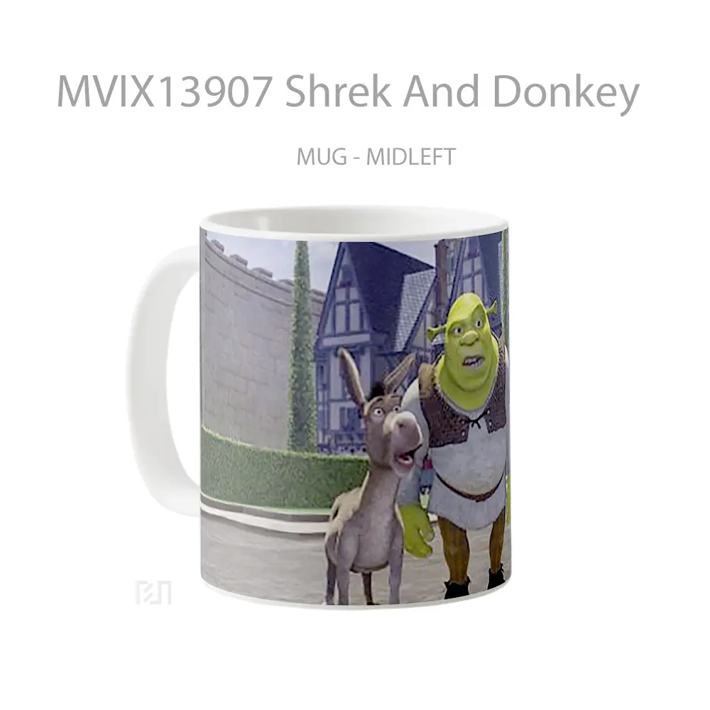 Mug Shrek And Donkey Gelas Keramik Unik - All-side / Desain
