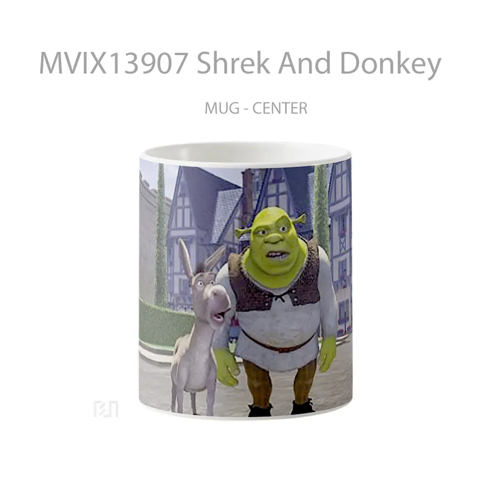 Mug Shrek And Donkey Gelas Keramik Unik