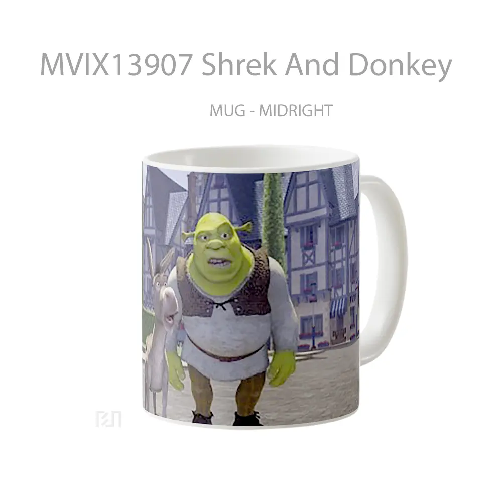 Mug Shrek And Donkey Gelas Keramik Unik - All-side / Desain