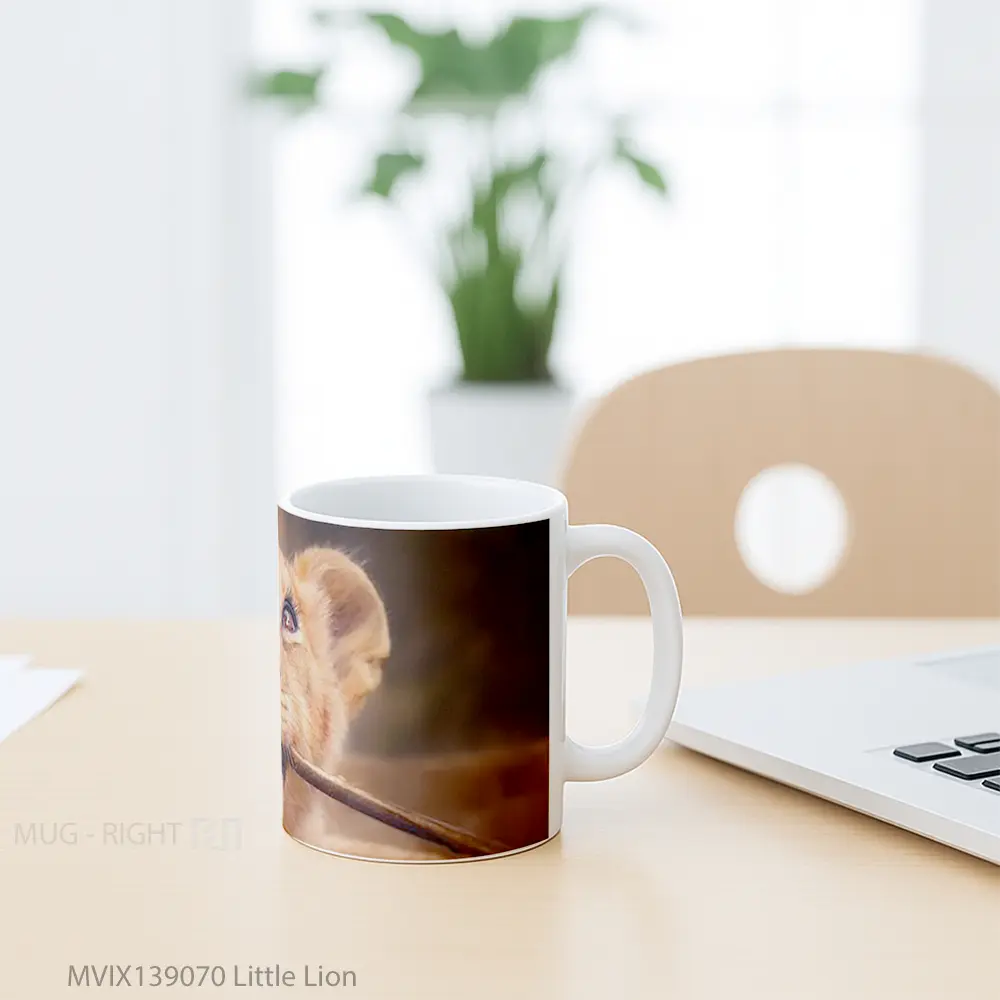 Mug Little Lion Gelas Hewan Lucu - All-side / Desain