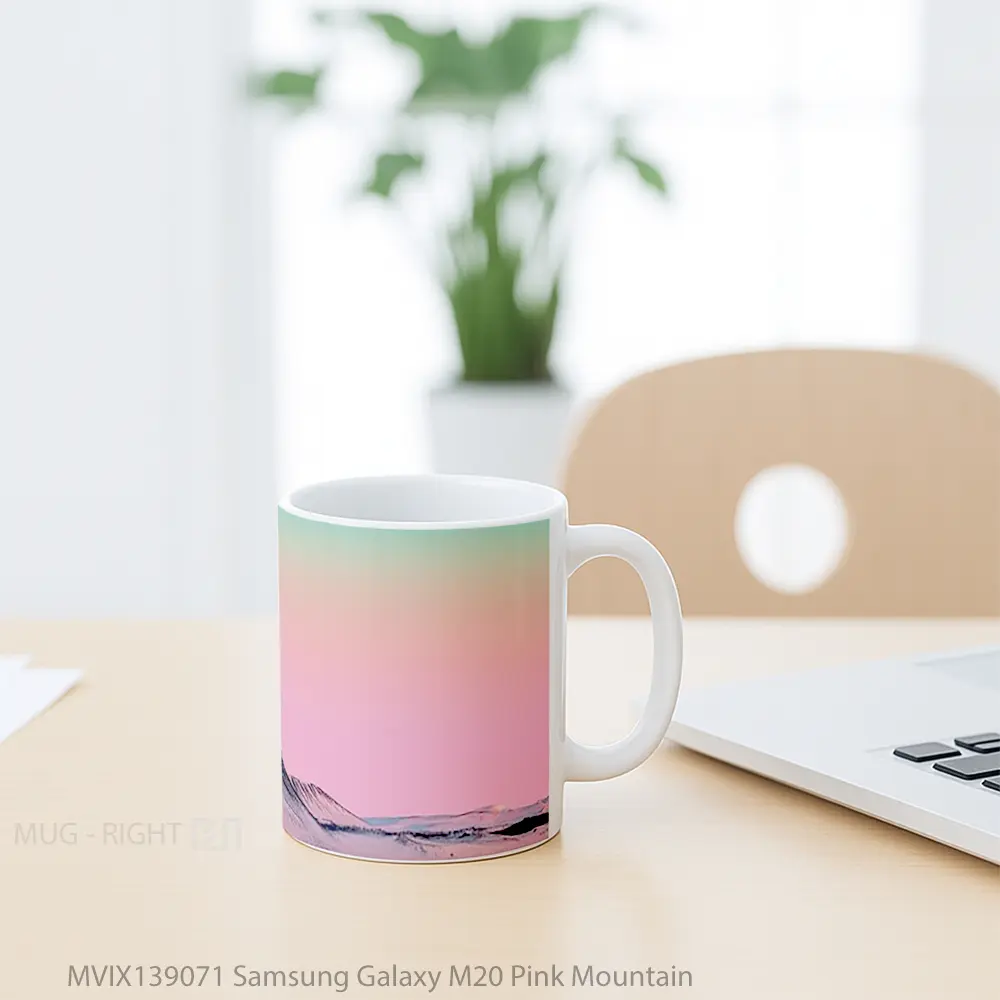 Mug Samsung Galaxy M20 Pink Mountain Gelas Pemandangan Alam - All-side / Desain