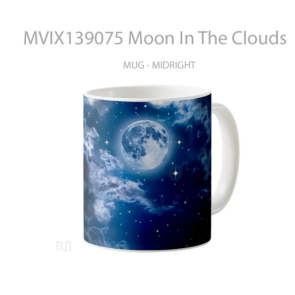 Mug Moon In The Clouds Gelas Pemandangan Alam - All-side / Desain