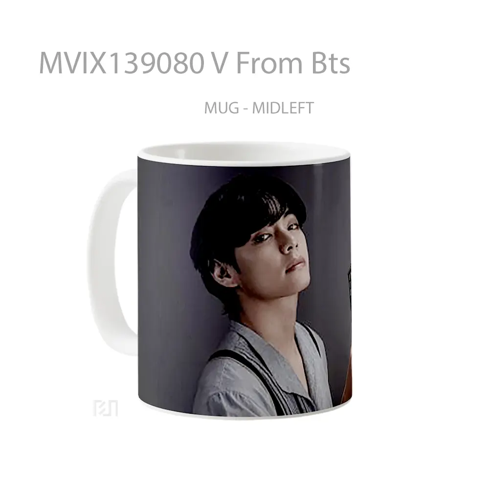 Mug V From Bts Gelas Keramik Unik - All-side / Desain