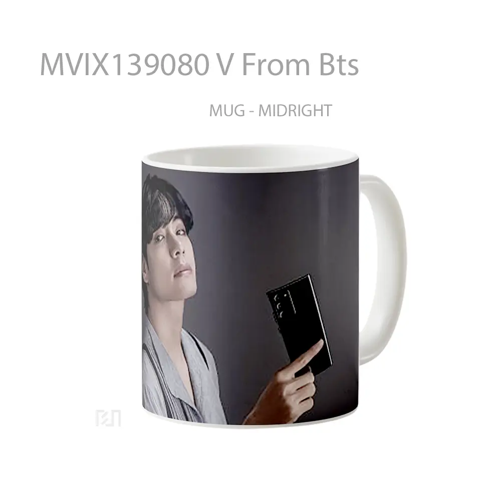 Mug V From Bts Gelas Keramik Unik - All-side / Desain
