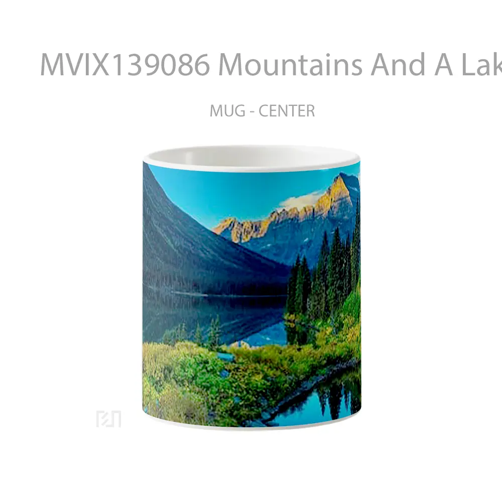 Mug Mountains And A Lake Gelas Pemandangan Alam