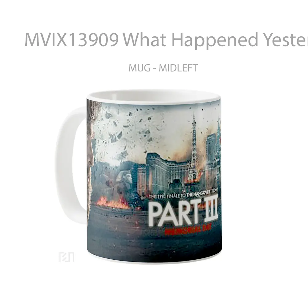 Mug What Happened Yesterday 3 Gelas Keramik Unik - All-side / Desain