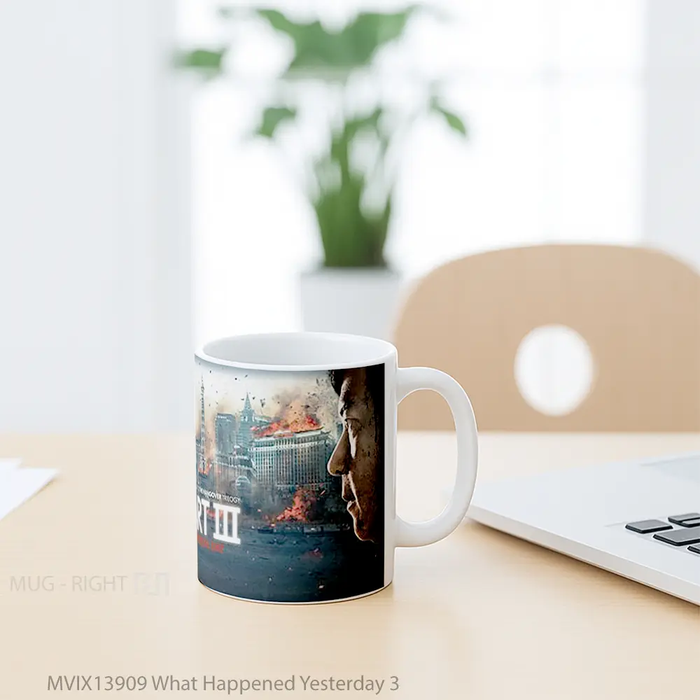 Mug What Happened Yesterday 3 Gelas Keramik Unik - All-side / Desain
