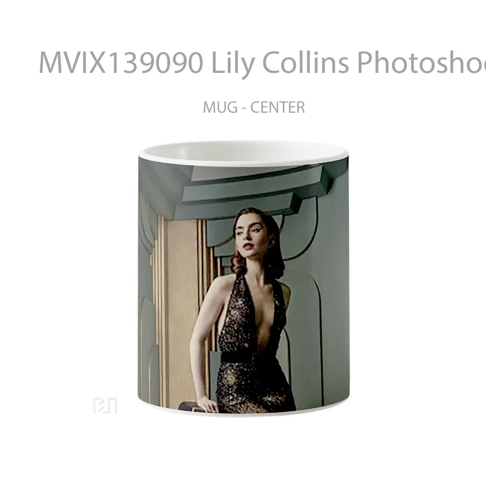 Mug Lily Collins Photoshoot Gelas Keramik Unik