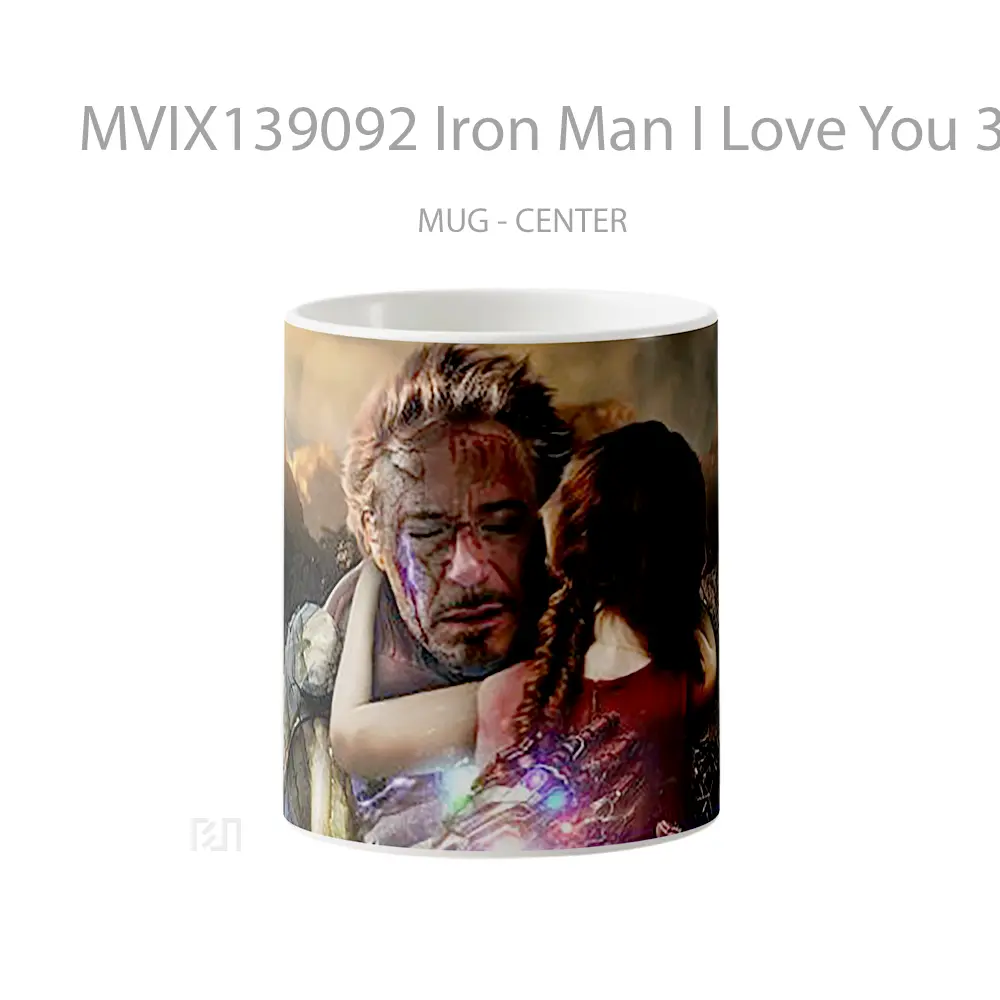 Mug Keramik Premium SNI - Mug Iron Man I Love You 3000 Gelas Superhero