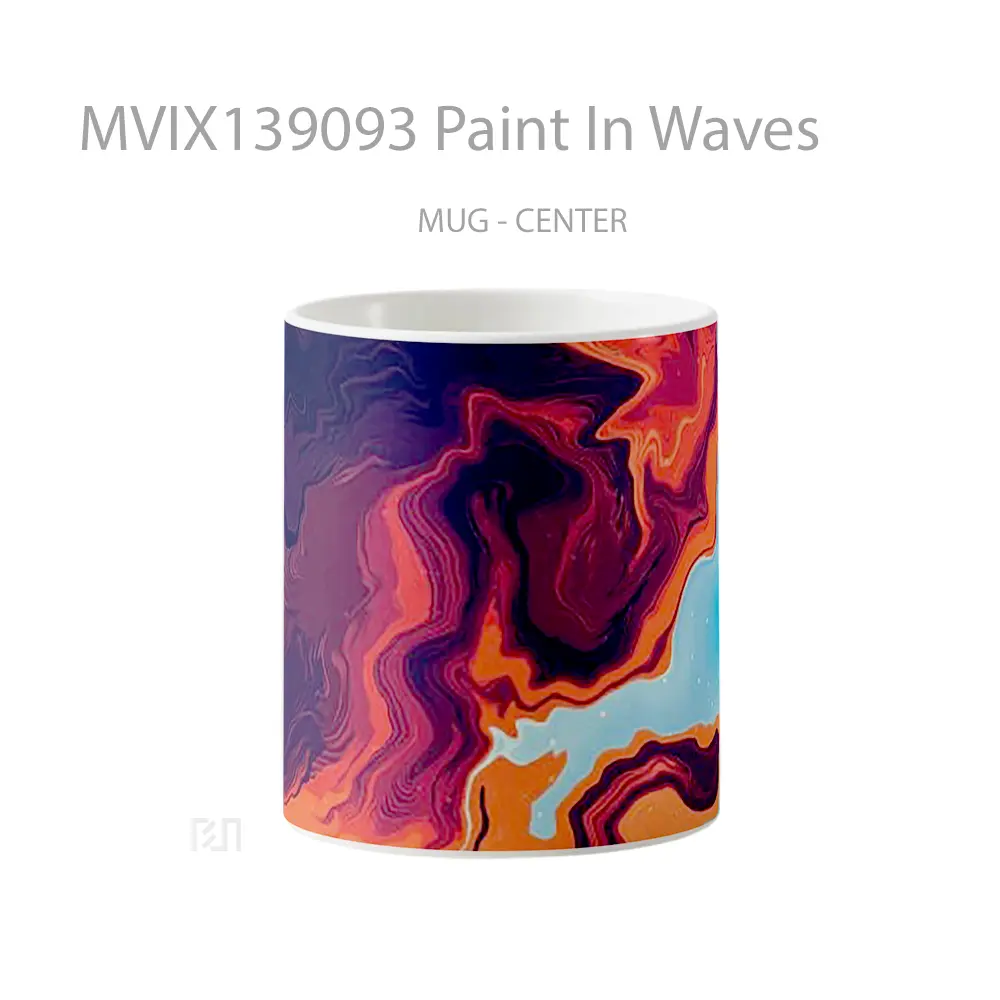 Mug Paint In Waves Gelas Keramik Unik