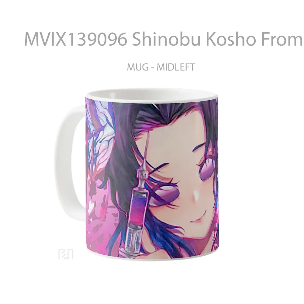 Mug Shinobu Kosho From Kimetsu No Yaiba Cangkir Anime - All-side / Desain