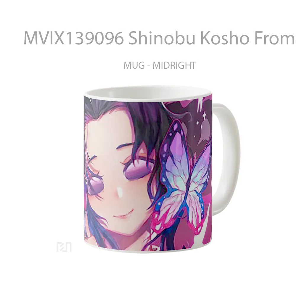 Mug Shinobu Kosho From Kimetsu No Yaiba Cangkir Anime - All-side / Desain