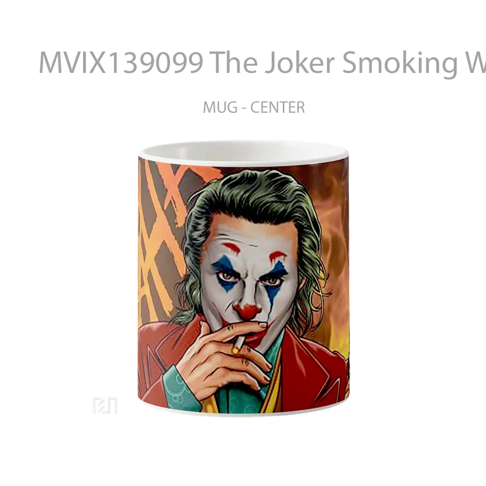 Mug The Joker Smoking With Gun Gelas Superhero