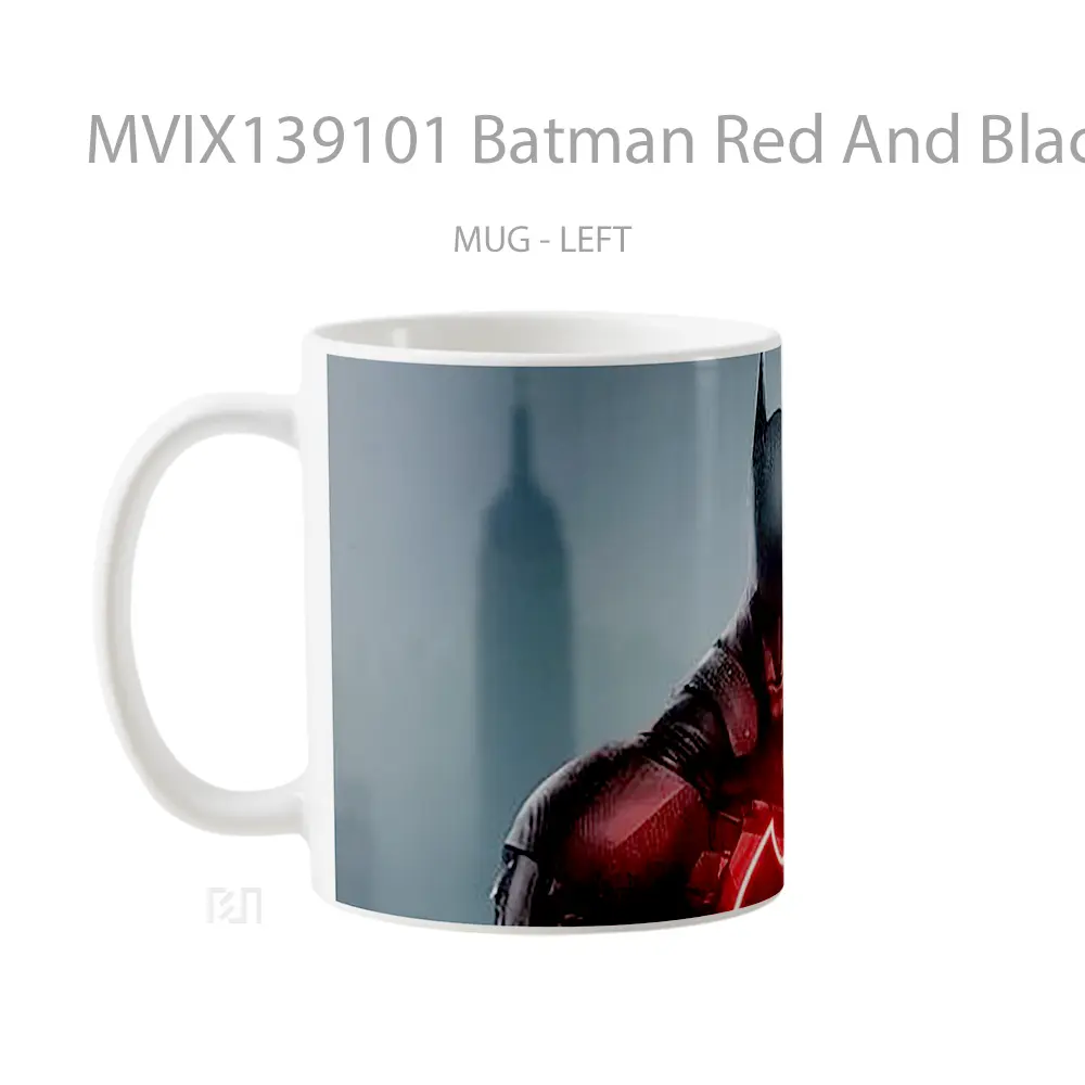 Mug Batman Red And Black Gelas Superhero - All-side / Desain