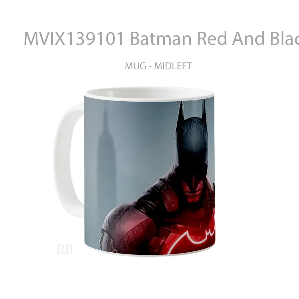 Mug Batman Red And Black Gelas Superhero - All-side / Desain