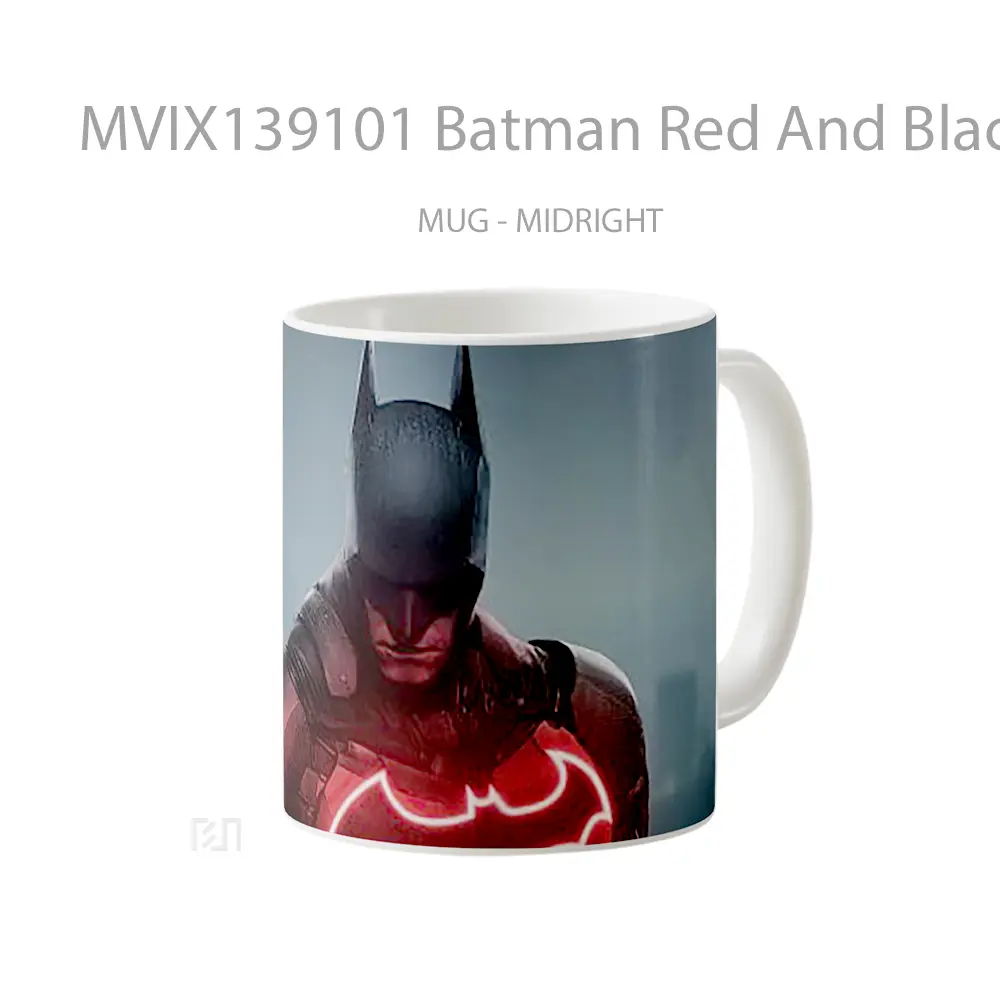 Mug Batman Red And Black Gelas Superhero - All-side / Desain