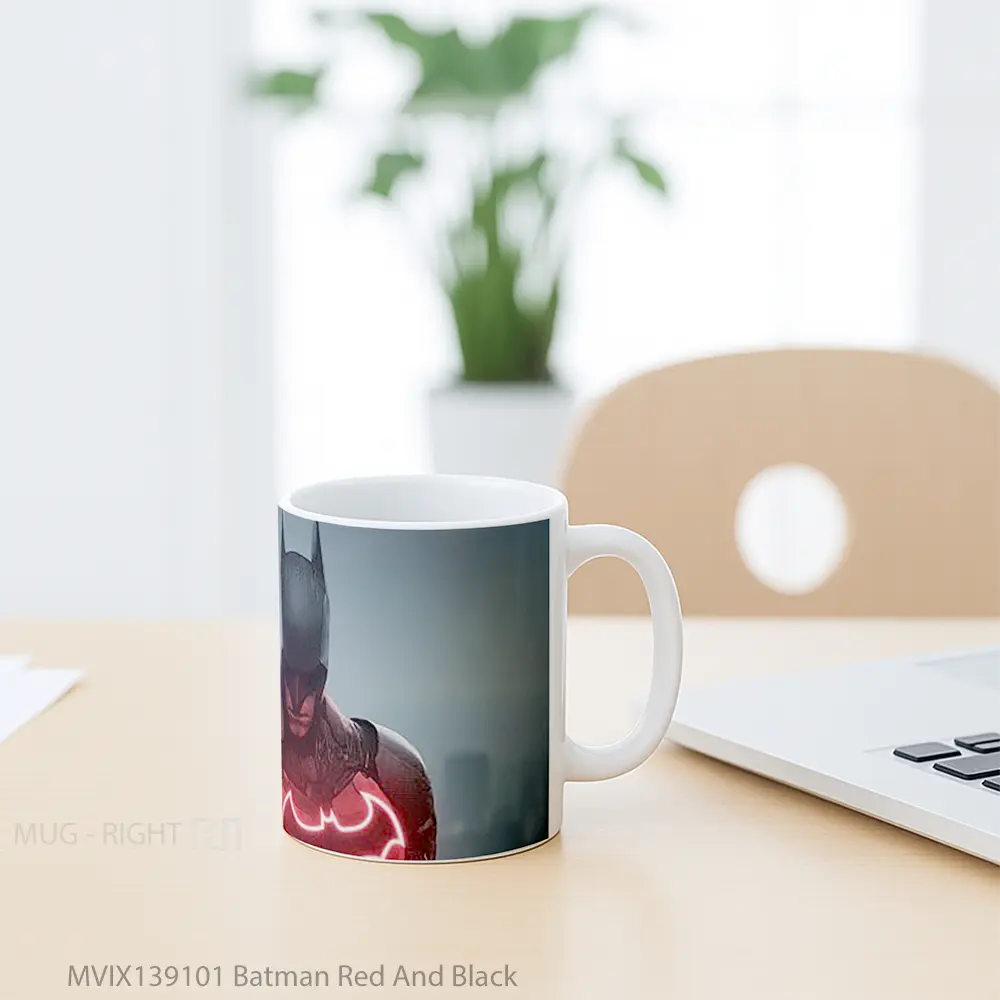 Mug Batman Red And Black Gelas Superhero - All-side / Desain