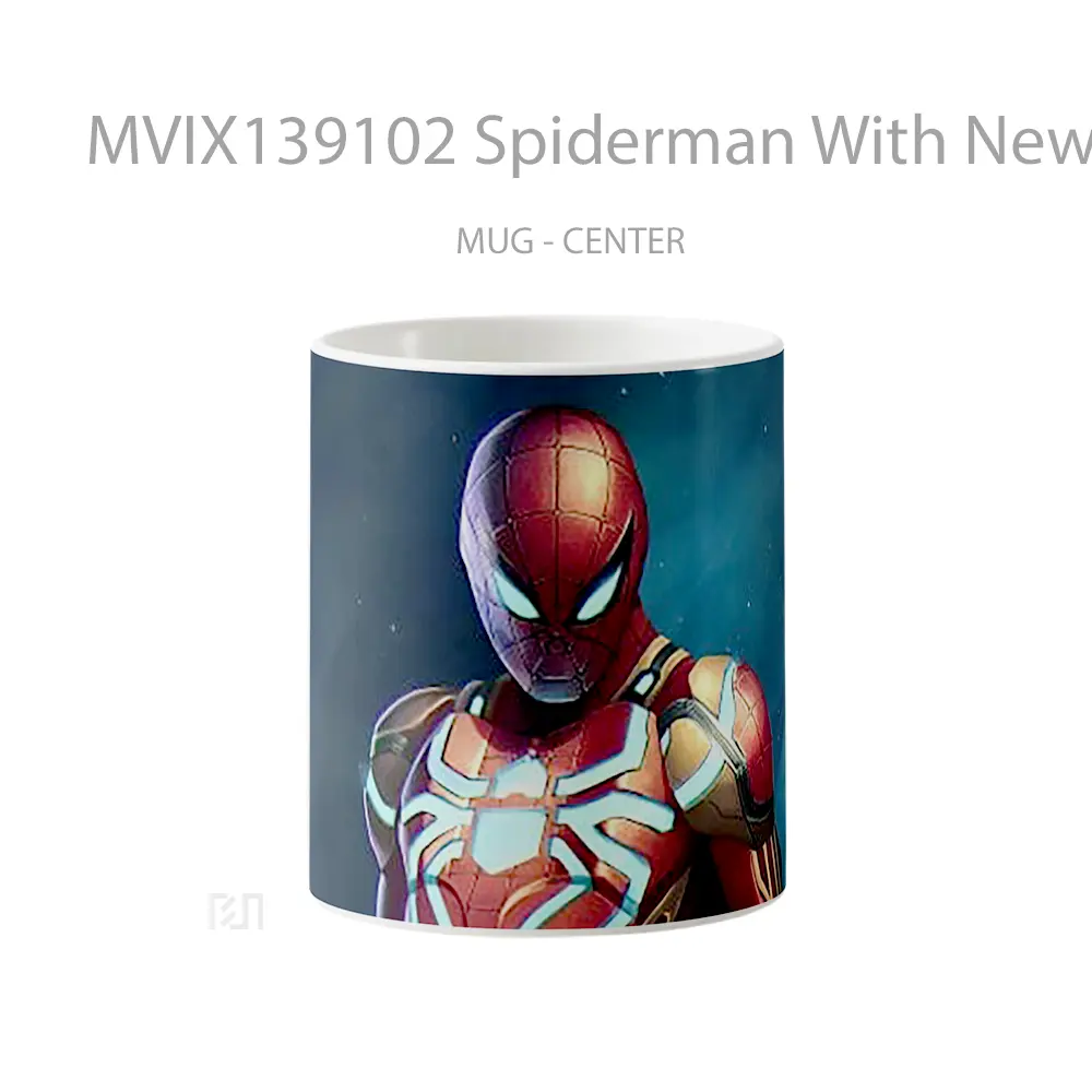 Mug Spiderman With New Suit V1 Gelas Superhero
