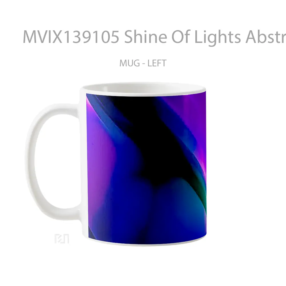 Mug Shine Of Lights Abstract Gelas Seni Modern - All-side / Desain