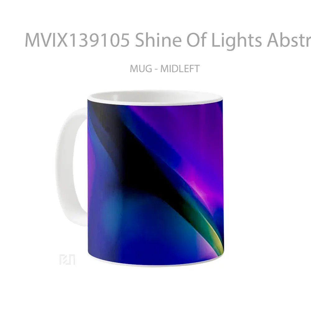 Mug Shine Of Lights Abstract Gelas Seni Modern - All-side / Desain