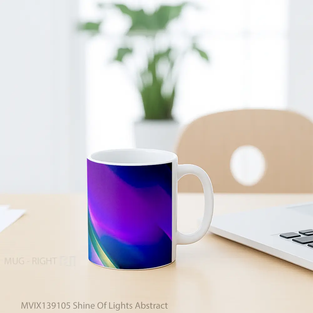 Mug Shine Of Lights Abstract Gelas Seni Modern - All-side / Desain