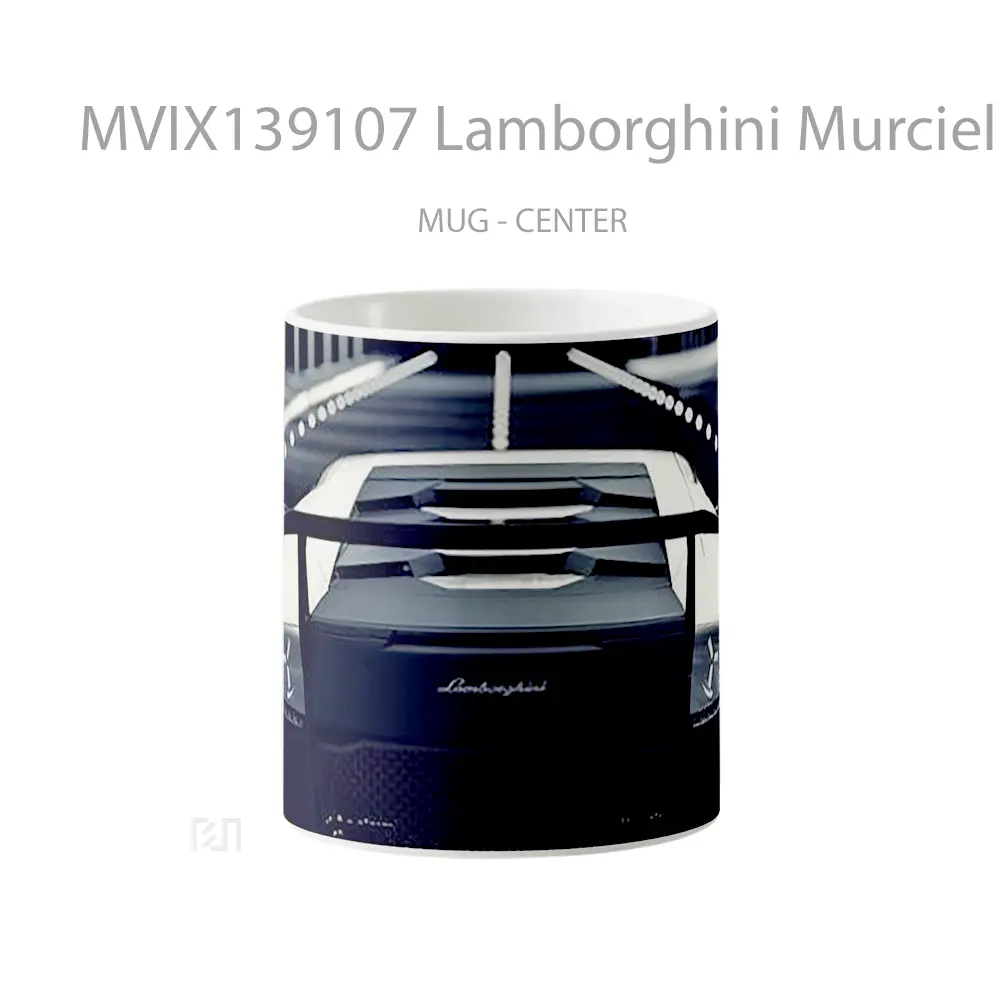 Mug Lamborghini Murcielago Black And White Cangkir Mobil