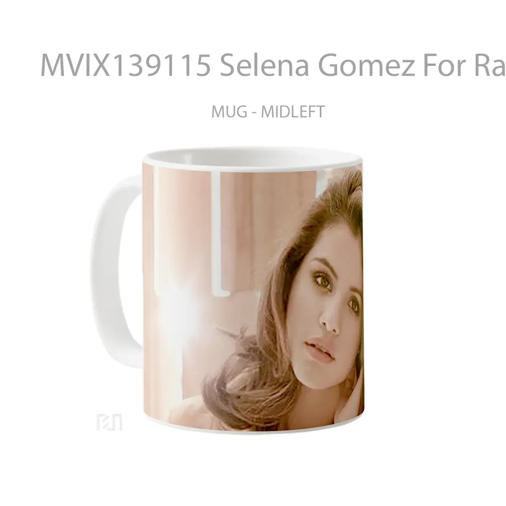 Mug Selena Gomez For Rare Beaty Gelas Selebriti - All-side / Desain