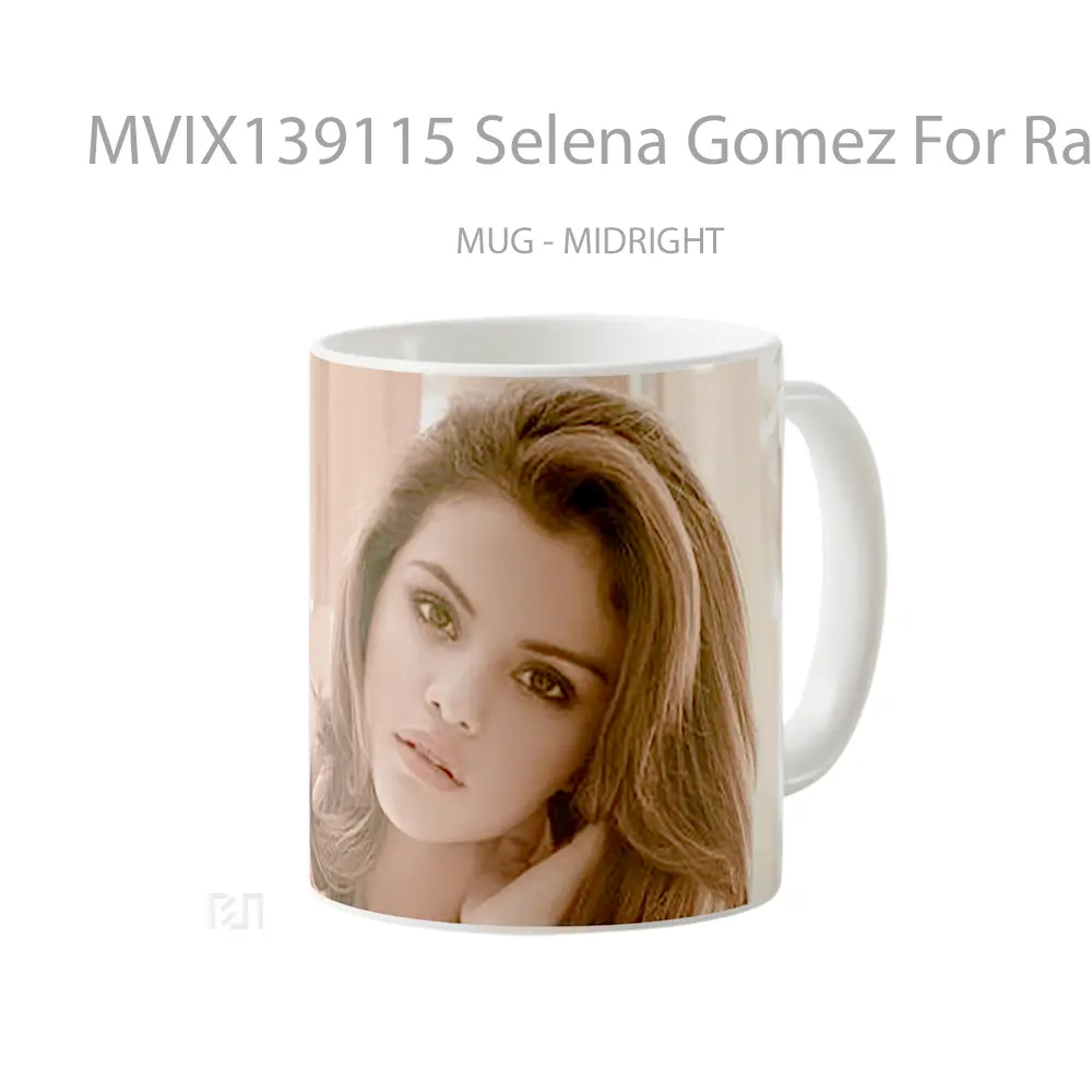 Mug Selena Gomez For Rare Beaty Gelas Selebriti - All-side / Desain