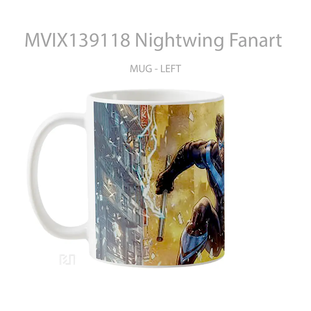 Mug Nightwing Fanart Gelas Superhero - All-side / Desain